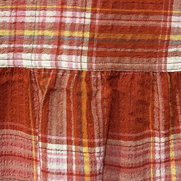 Pilcro Anthropologie The Hadley Relaxed Plaid Women’s Sz M Long Sleeve Shirt - Picture 4 of 8